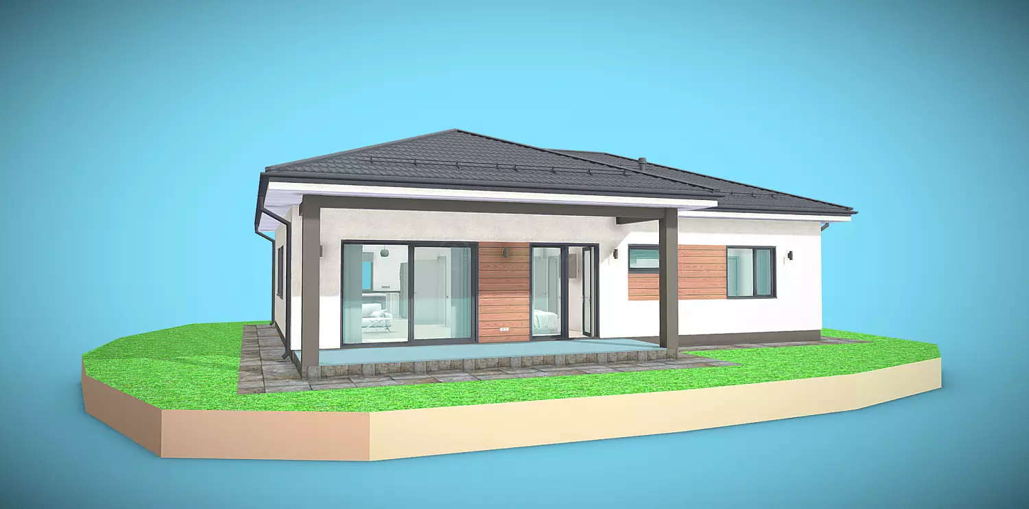 Визуализация дома Верона PREFAB 136-1